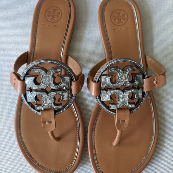 tory burch miller sandals with rhinestones